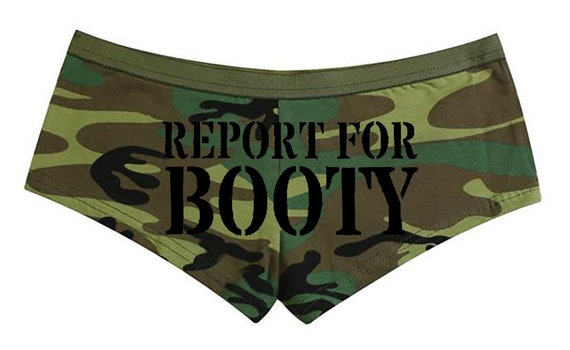 Report for Booty Army Camo Lingerie Funny Womens Underwear Panty