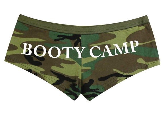 Ladies Booty Camp Funny Womens Underwear Sexy Soldier Army Camo Novelty  Army Wife GF Military Underwear Lingerie Camouflage Free Shipping