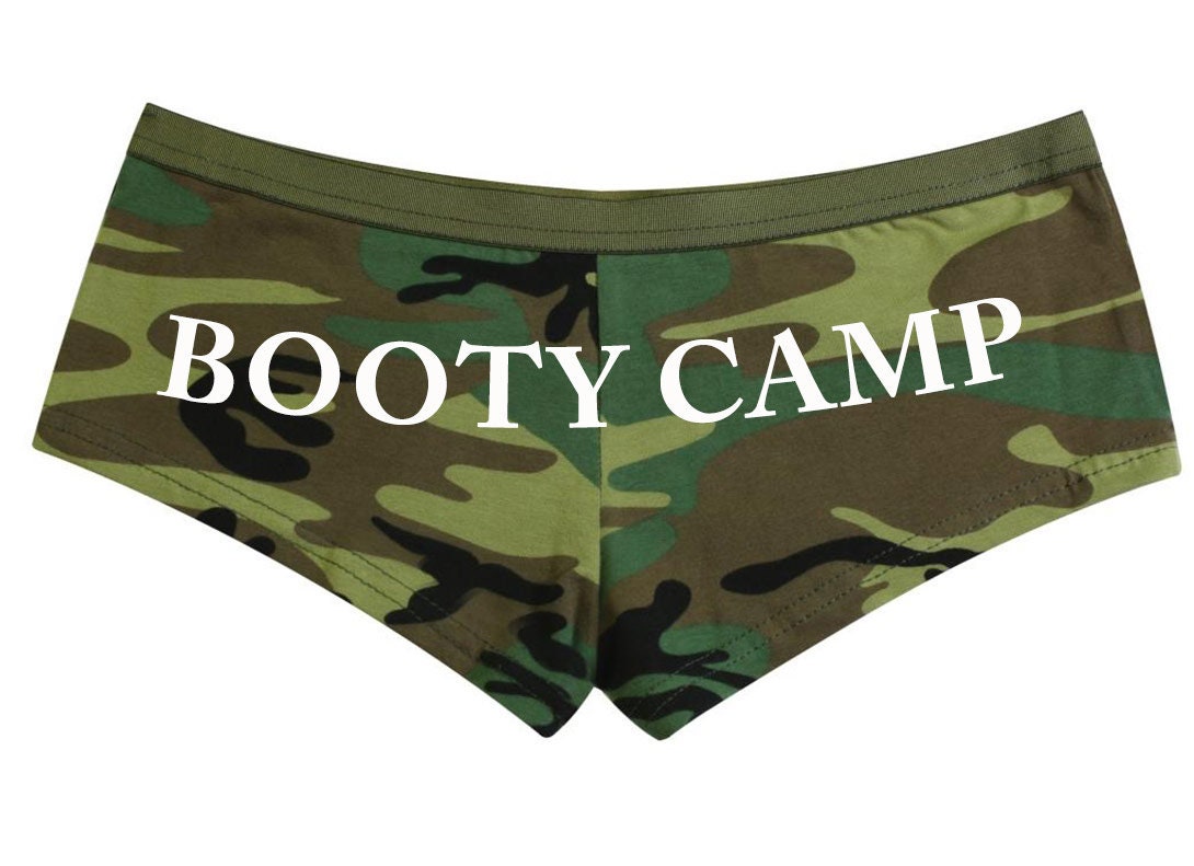 Ladies Booty Camp Funny Womens Underwear Sexy Soldier Army Camo Novelty  Military Underwear Lingerie Camouflage Free Shipping