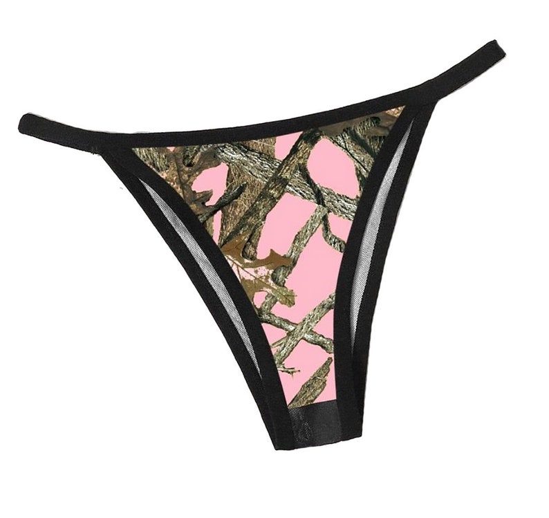 Huntress Pink Camouflage Thong Panty With Outdoors Hunting Etsy
