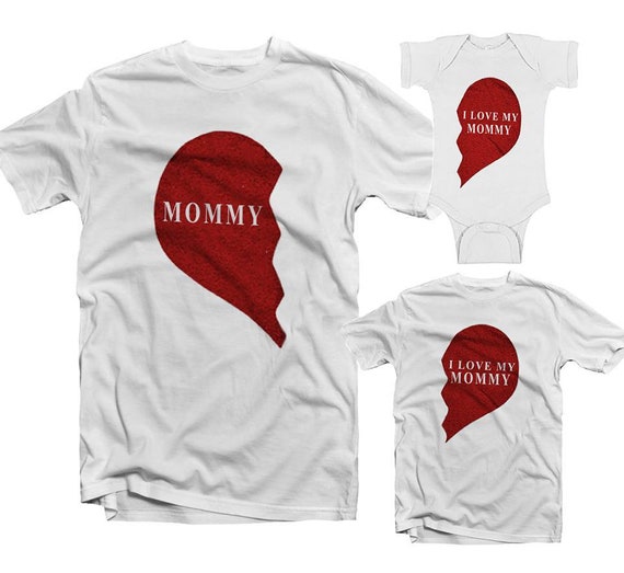 I Love My Sons T-Shirt Heart Mother/'s Day