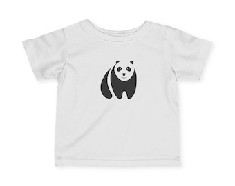 Panda Baby Tee | Minimalist Organic Cotton Shirt, Gentle Illustration Baby Gift