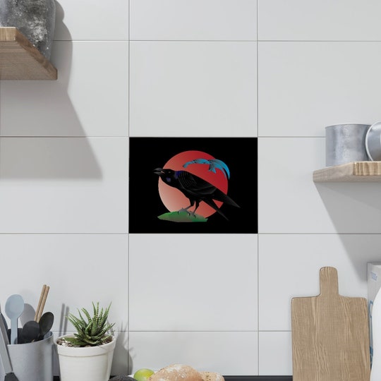 Disover Raven Ceramic Photo Tile