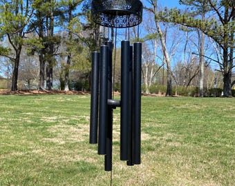 Large 38 Inch Aluminum Wind Chime: Deep Tone Outdoor Decor