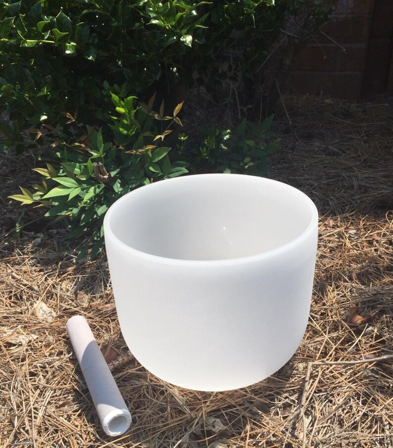8 Inch Frosted Quartz Crystal Singing Bowl Musical Clear Etsy