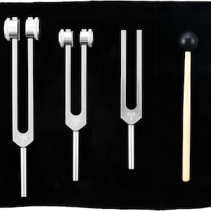 Stimmgabel Set: 128Hertz, 256Hertz, 512Hertz - Klangheilung & Chakra Therapie