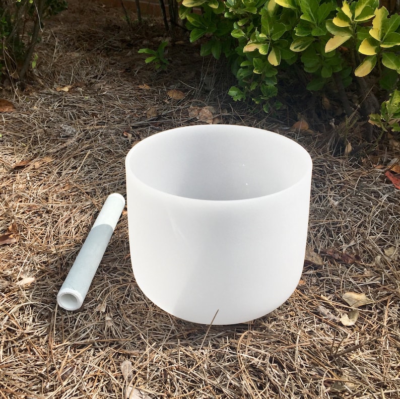 6-14 Inch Frosted Quartz Crystal Singing Bowl Yoga Meditation Crystal