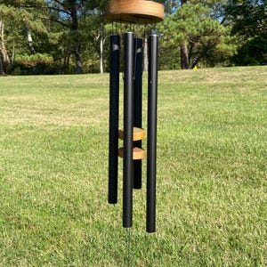 Personalized 28 Inch Metal Wind Chimes: Sympathy Remembrance Gift