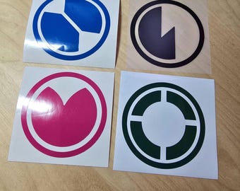 Net Navi Crests - Rockman EXE - Megaman - Battle Network - Weatherproof - Waterproof - Vinyl Decal