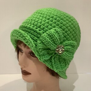 Green Flapper Hat - Etsy display picture 2