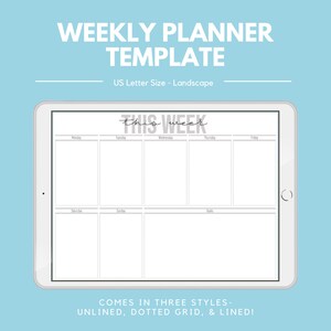 Weekly Planner Template - 3 Styles