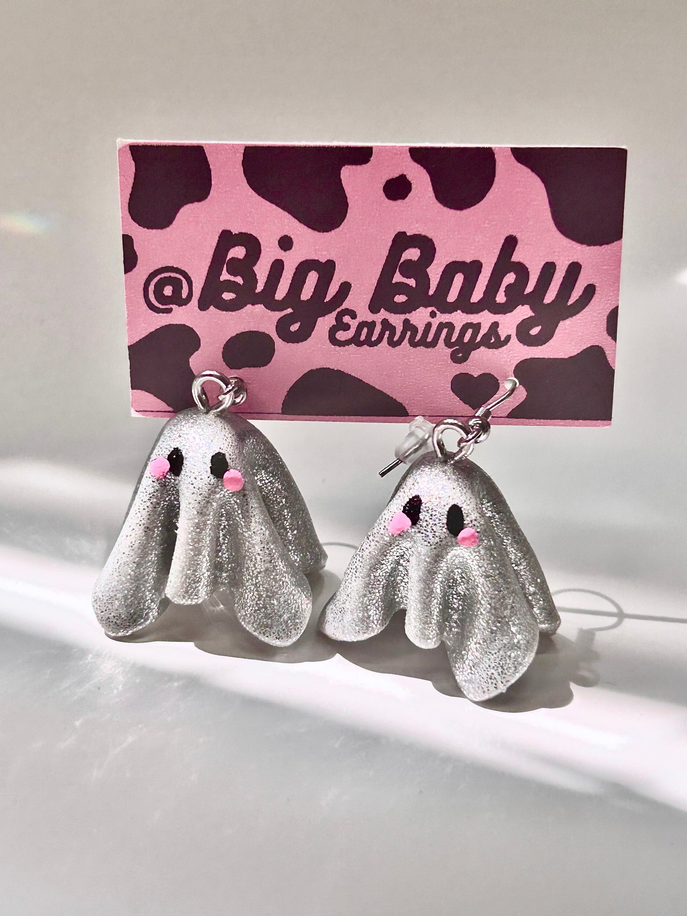 Big Baby s Disco Shimmer Sheet Ghost Earrings