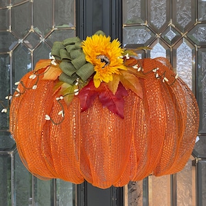 Fall Pumpkin Wreath - Fall Wreath - Pumpkin Wreath