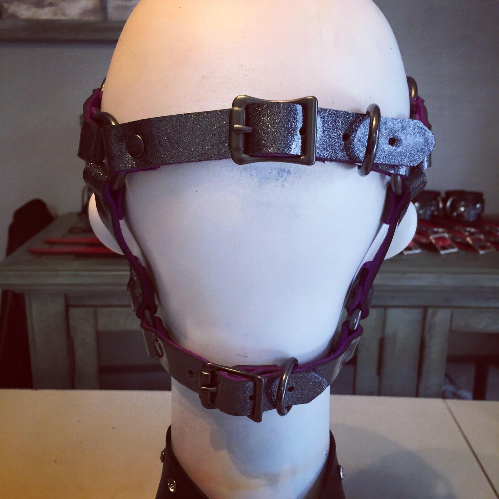 blindfold harness and ball gag blindfold harness and ball gag