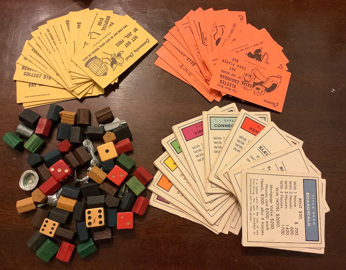 6 original monopoly pieces 6 original monopoly pieces