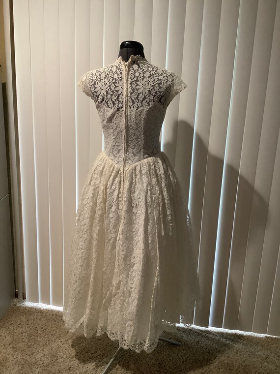 1950’s Vintage Ivory Wedding Dress Sz 2 - image 8