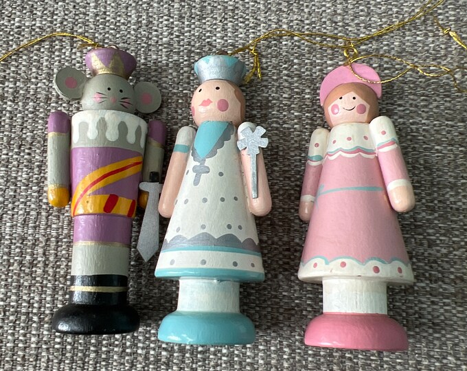 Vintage Avon Ornaments From the Nutcracker, Clara, Mouse Prince & Fairy