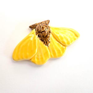 Yellow Ceramic Moth Butterfly Mosaic Tile Insect Bug for Mural Table Backsplash