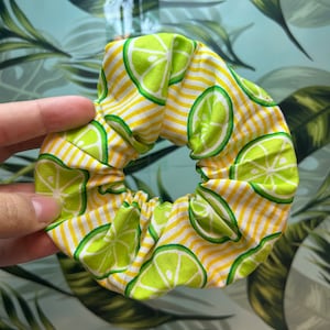 Lime Stripes Scrunchie - Rooty Tooty Fresh and Fruity