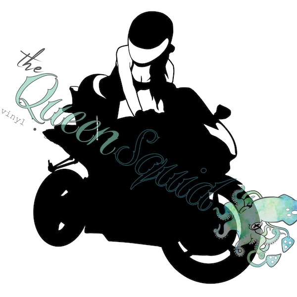 Vinilo adhesivo de la serie Lady Biker 5
