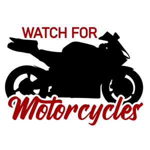 Two Color Watch for Motorcycles Street Bike Decal