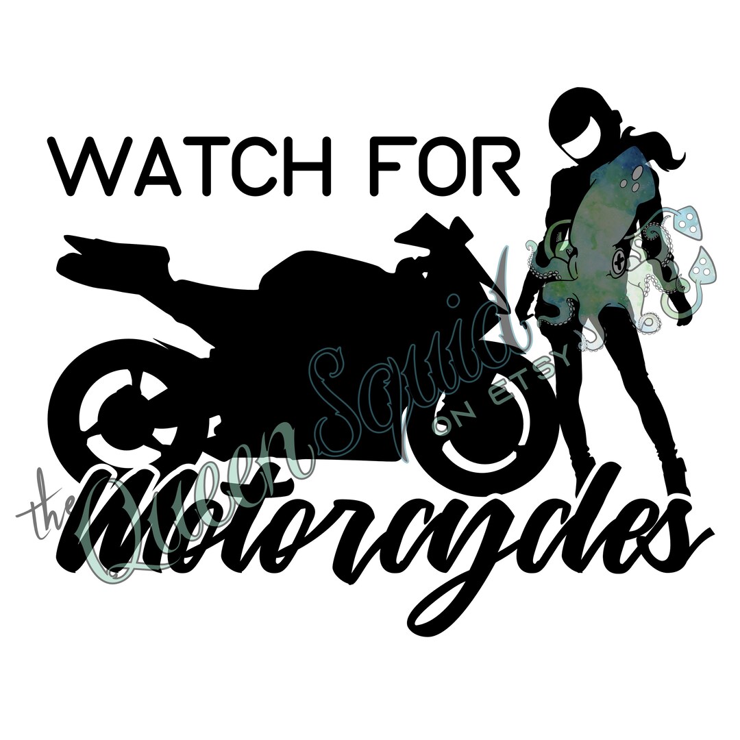 Female Motorcycle Sticker Watch for Motorcycles Girl Biker Street Bike Decal Sticker - Etsy
