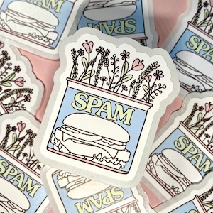 SPAM Dose Blumen Sticker