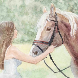 Ritratto di matrimonio ad acquerello da foto, arte originale, regalo premuroso per la coppia