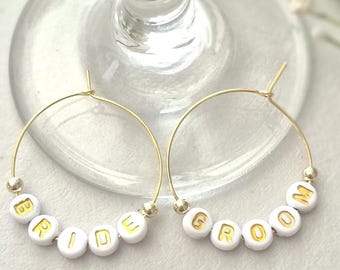 Personalized Wine Glass Charms Bride Groom Bachelorette Wedding Favor Keepsakes for Bridesmaid Hen Party Accessories Girls Night Keepsake