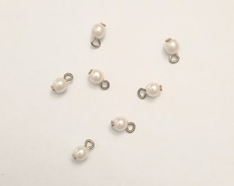 Tiny pearl charm, Mini Pearl bead for bracelet, necklace, earrings, Pearls beads for jewelry making, Pearl pendant, pearl accent charm
