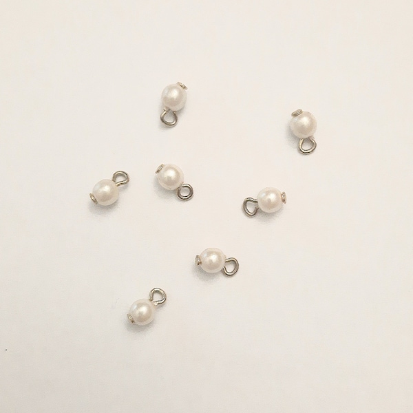 Tiny pearl charm, Mini Pearl bead for bracelet, necklace, earrings, Pearls beads for jewelry making, Pearl pendant, pearl accent charm