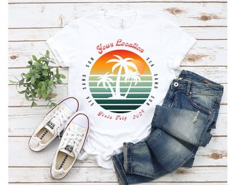 Personalized Vacation T-Shirt Custom Summer Shirt Custom Destination Shirts Custom Shirts Family T-shirt Family Vacation Shirts Girls Trip