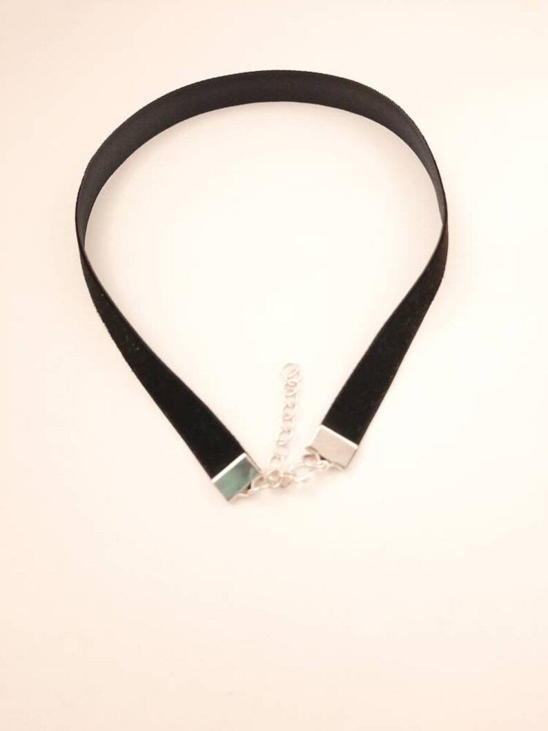 Collar Choker For Women, Black Velvet Choker Necklace, Thin Black Velvet Choker, Dainty Black Choker image 8