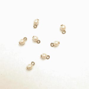 Tiny Pearl Charm, Mini Pearl Bead for Bracelet, Necklace, Earrings, Pearls Beads for Jewelry Making, Pearl Pendant, Pearl Accent Charm