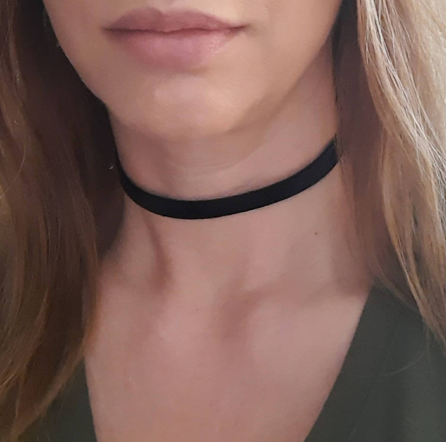 DESIGN - Collier Large Ras De Cou En Velours - Noir