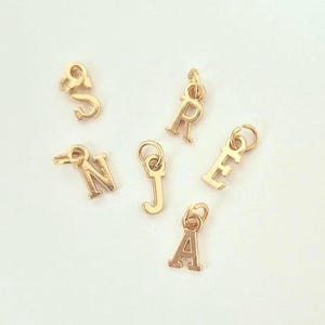 Silver Initial Charm Tiny Initial Jewelry Charms, Mini Letter Charms, Small Bracelet Charms, Necklace Charms, Super Tiny Charms DIY Jewelry Gold