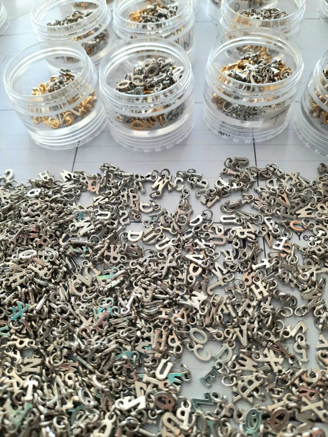 25 Bulk Jewelry Letters for Jewelry Making 25 Alphabet Charms Etsy
