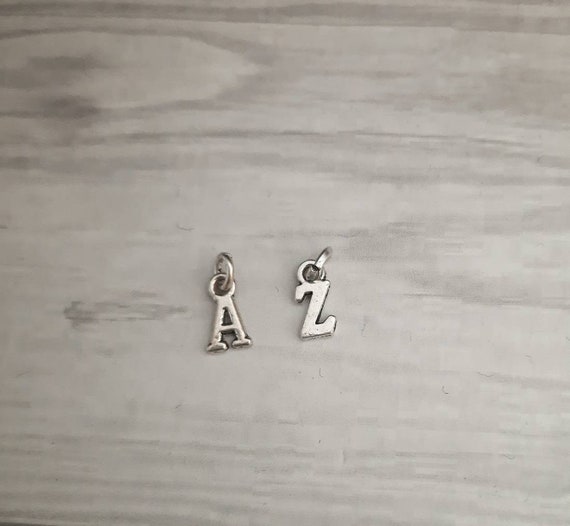 Bulk Gold Initial Charms for Bracelets, 50pcs. Alphabet Charms for Bracelets, Tiny Alloy Charms for Earrings, Letter Charm for Necklaces