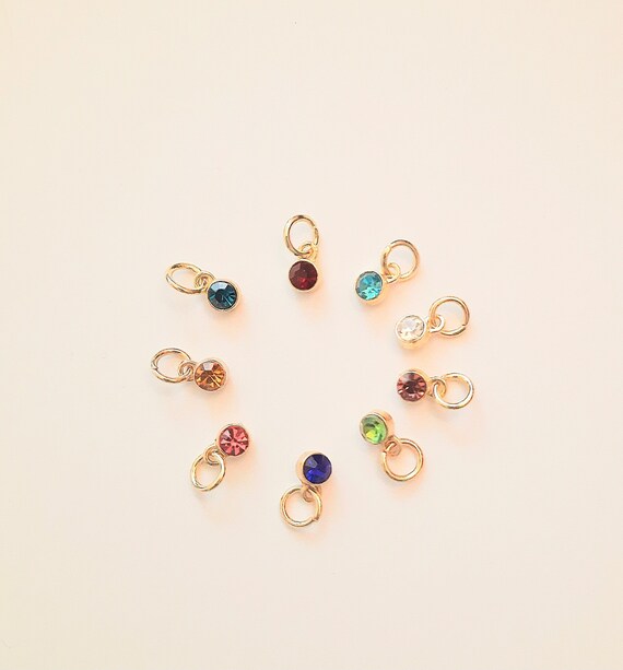 Tiny birthstone shop charms