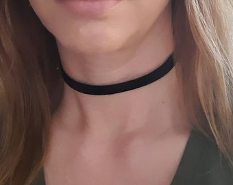 Choker collar, Black velvet collar, 12, 14, 16-inch, choker necklace for women, Black choker, thin choker, trendy jewelry, Gift for Her