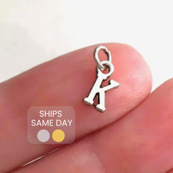 Silver Initial Charm Tiny Initial Jewelry Charms, Mini Letter Charms, Small Bracelet Charms, Necklace Charms, Super Tiny Charms DIY Jewelry
