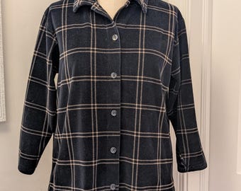 Camisa de terciopelo vintage de los años 90 con botones