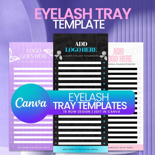 Lash Tray Template, Eyelash Digital Mockup , Lash Tray Mockup, Eyelash Tray Digital Download, Custom Lash Tray