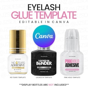 Étiquette de colle pour cils, modèle, extensions de cils, colle pour cils, colle pour cils, modèle de cils, conception d'étiquette personnalisée