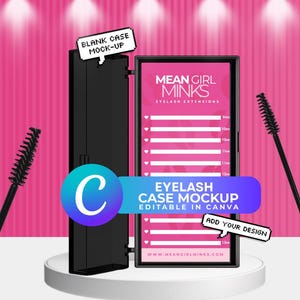 Blank Lash Case Mockup: Wimpern Vorlage (Digitales Produkt)