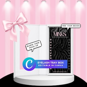 Blank Lash Case Mockup: Eyelash Tray Template (Digital Product)