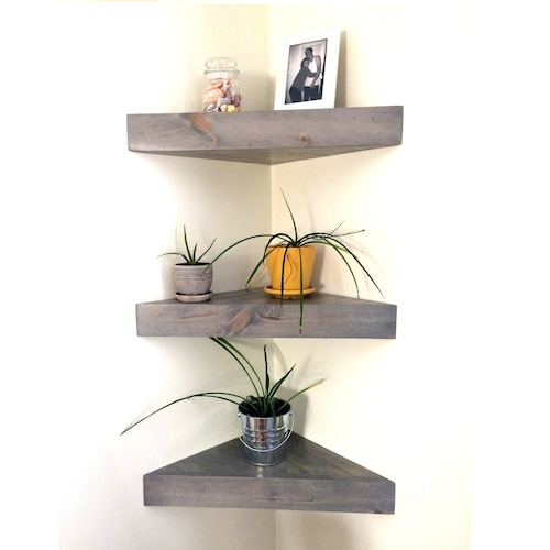 Pentagonal Faced Radius Corner Shelves Personal Rustic Etsy Australia