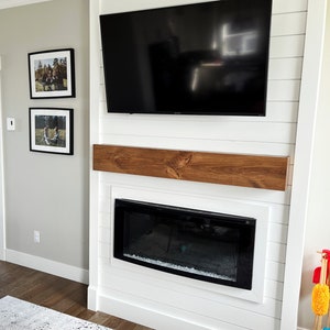 Handmade Rustic Wood Fireplace Mantel, Easy Install