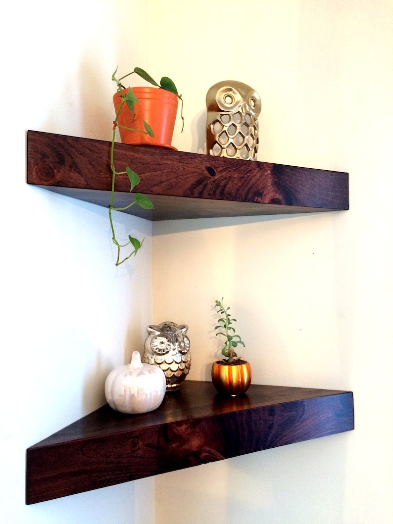 Corner Shelves Floating Corner Shelves Floating Shelves Etsy