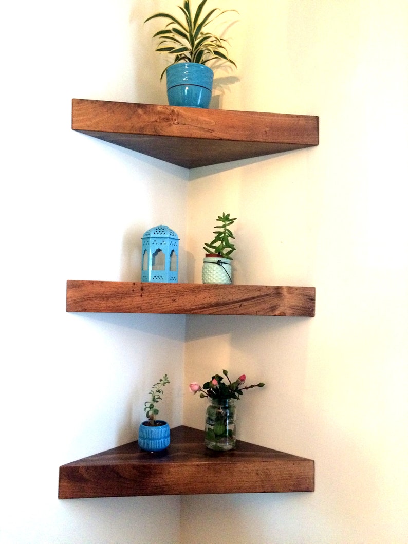 Corner Shelves Floating Corner Shelves Floating Shelves Etsy